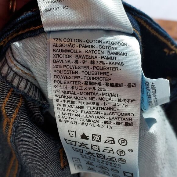 LEVI'S Women's 815 Curvy Bootcut Mid Rise‎ Dark Wash Denim Blue Jeans 29 32 - Picture 11 of 12